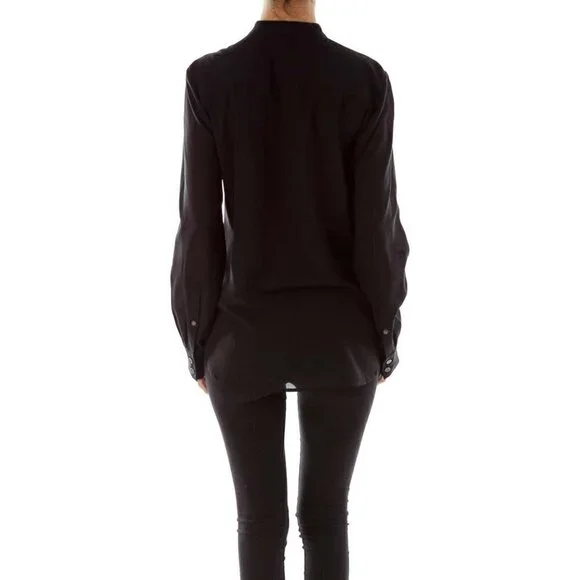 J.Crew Black Pleated Blouse - Picture 2 of 3